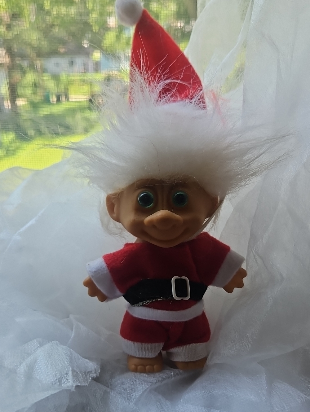 Vintage 1990s Russ Berrie Santa Troll Doll